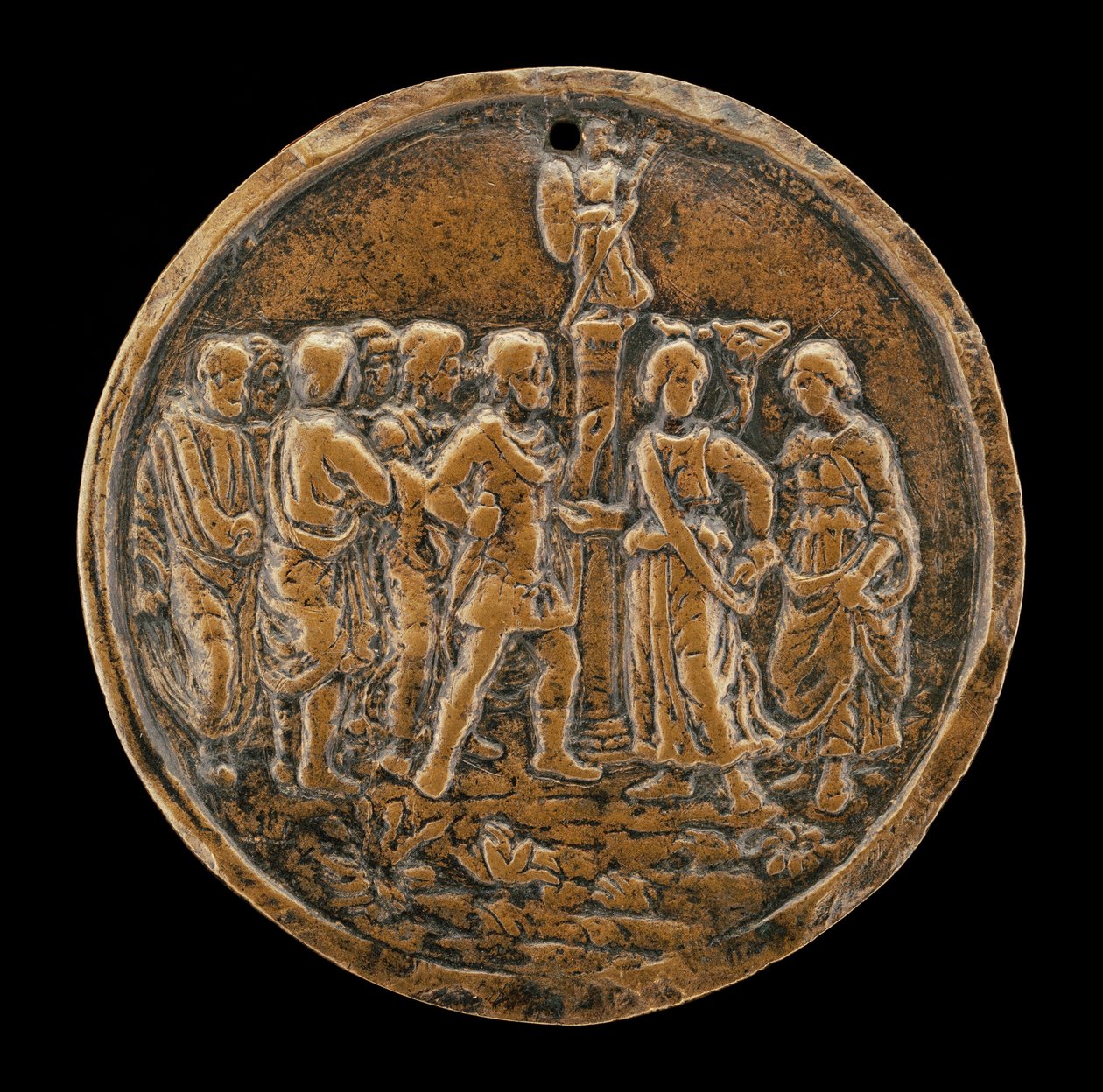 Iphigenian uhri, 1400-luvun viimeinen neljännes. tekijältä Master of the Orpheus Legend