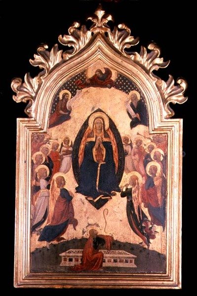 Madonna Mandorlassa musiikkia tekevien enkeleiden kanssa tekijältä Master of the Osservanza