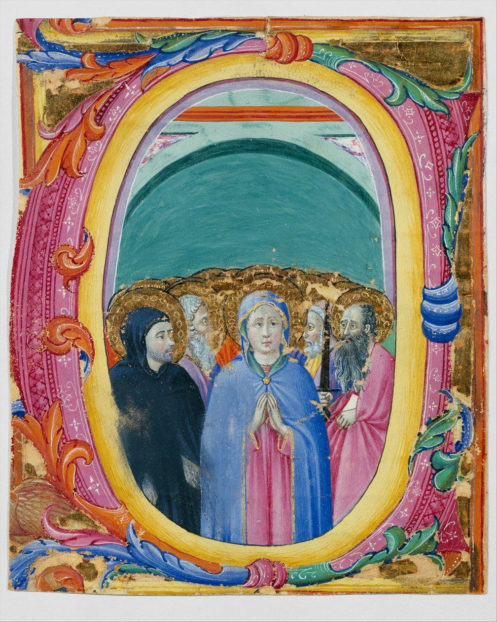 All Saints in Initial E tai O, n. 1430-40. tekijältä Master of the Osservanza