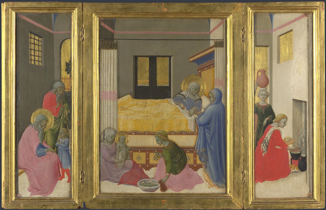 Neitsyen syntymä, n. 1440 tekijältä Master of the Osservanza