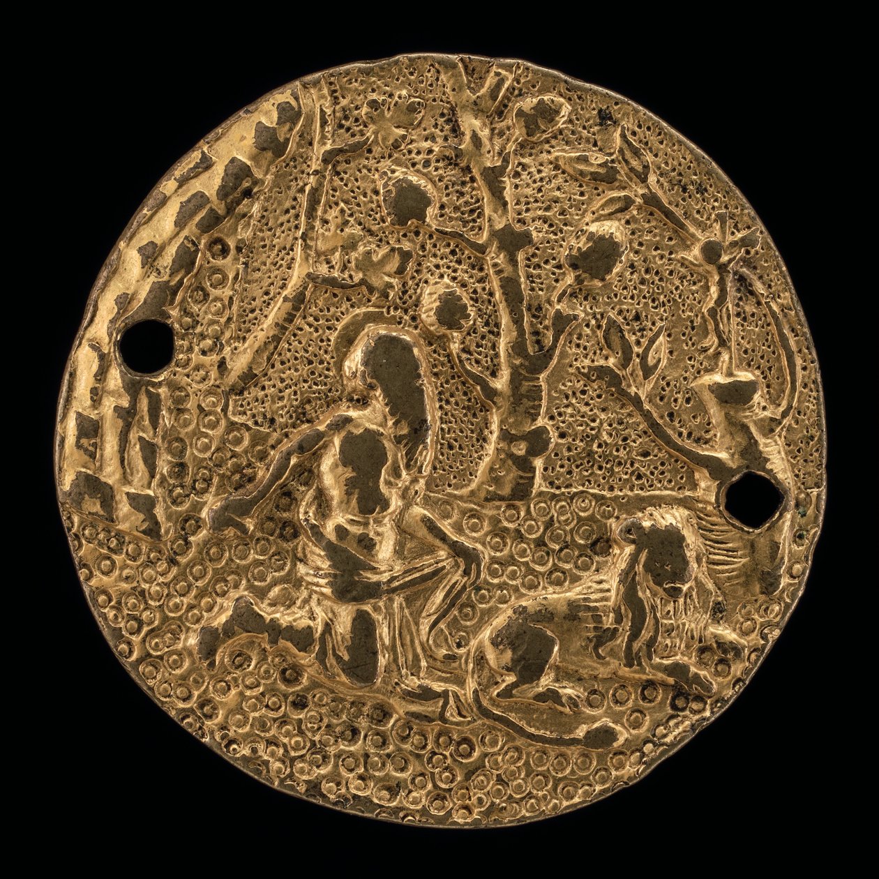 Pyhä Hieronymus erämaassa, n. 1500. tekijältä Master of the Passion of Christ