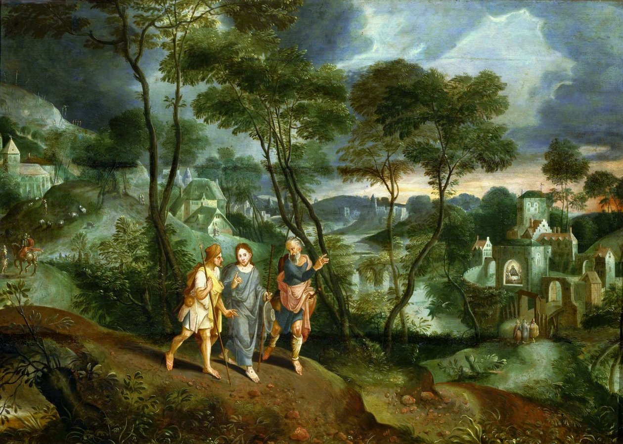 Kristus ja opetuslapset matkalla Emmaukseen tekijältä Master of the Prodigal Son