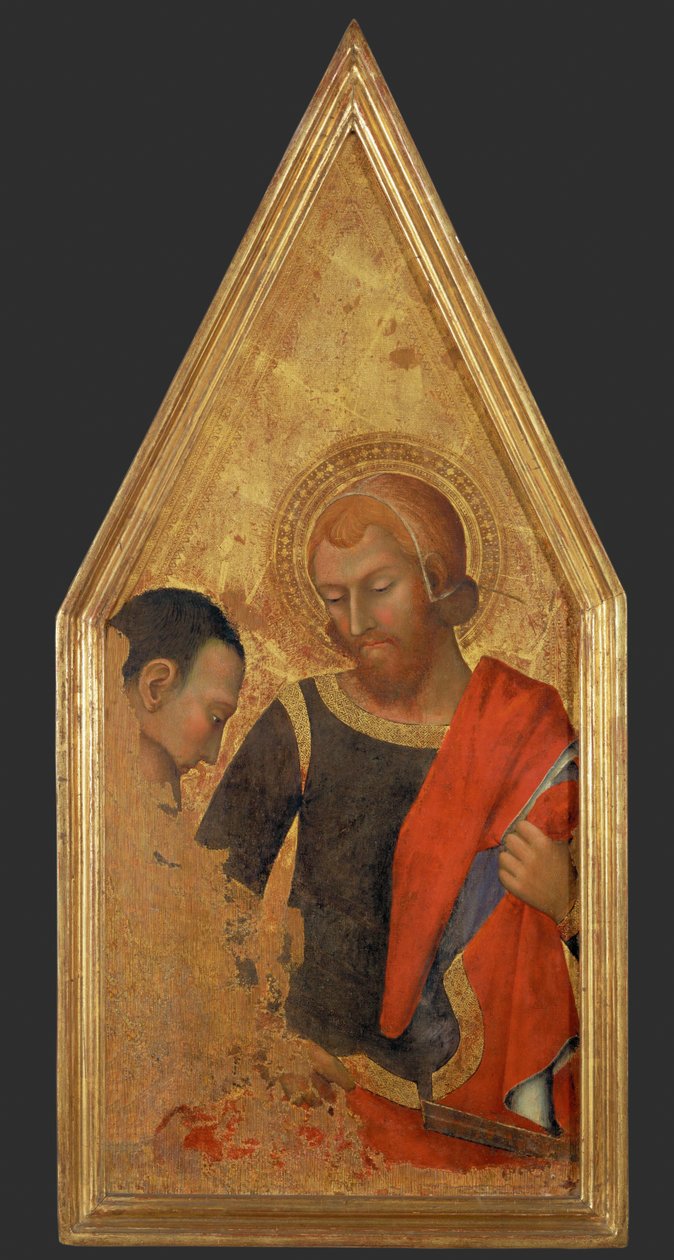 Saint Martin of Tours jakaa takkinsa. Kääntöpuoli ... tekijältä Master of the Rebel Angels