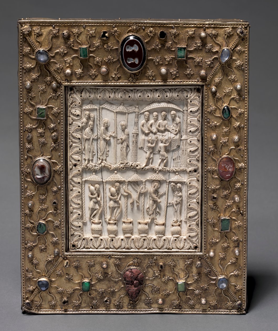 Kirjan muotoinen pyhäinjäännös, n. 1000. tekijältä Master of the Registrum Gregorii
