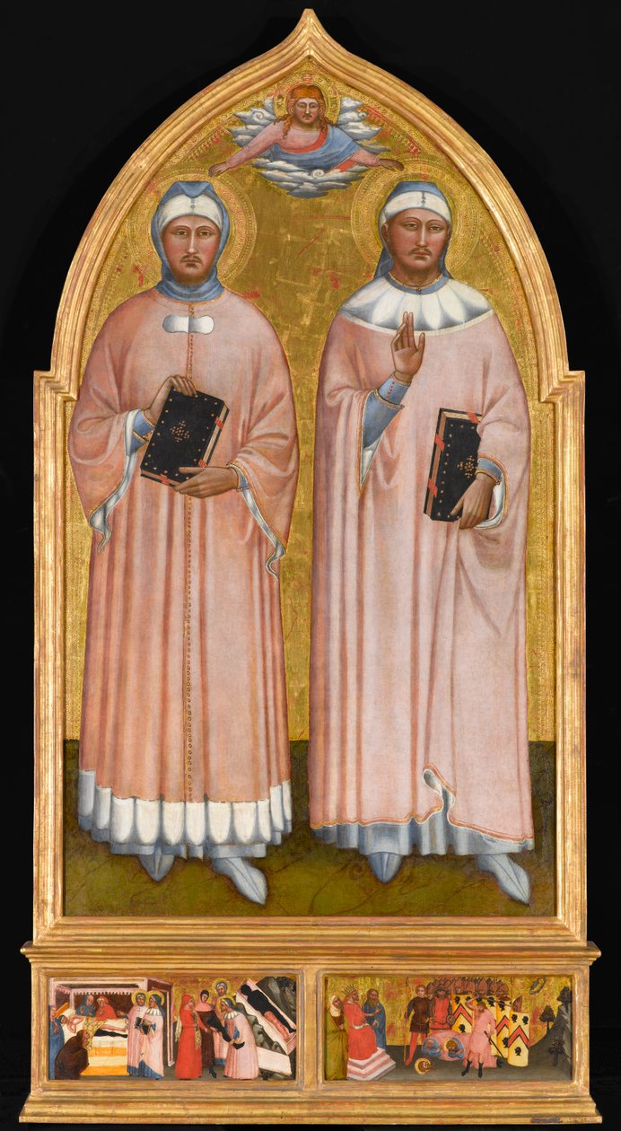 St. Cosmas ja St. Damian, n. 1370-1375 (tempera ja kultalehti paneelissa) tekijältä Master of the Rinuccini Chapel