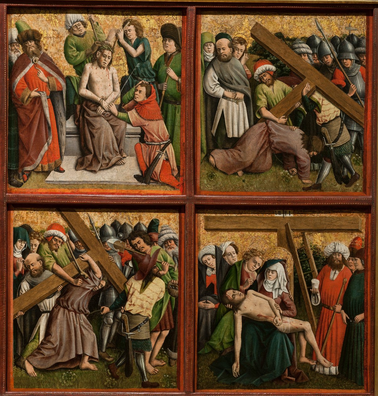 Alttaritaulu Kristuksen kärsimyksellä tekijältä Master of the Schlägl Altarpiece