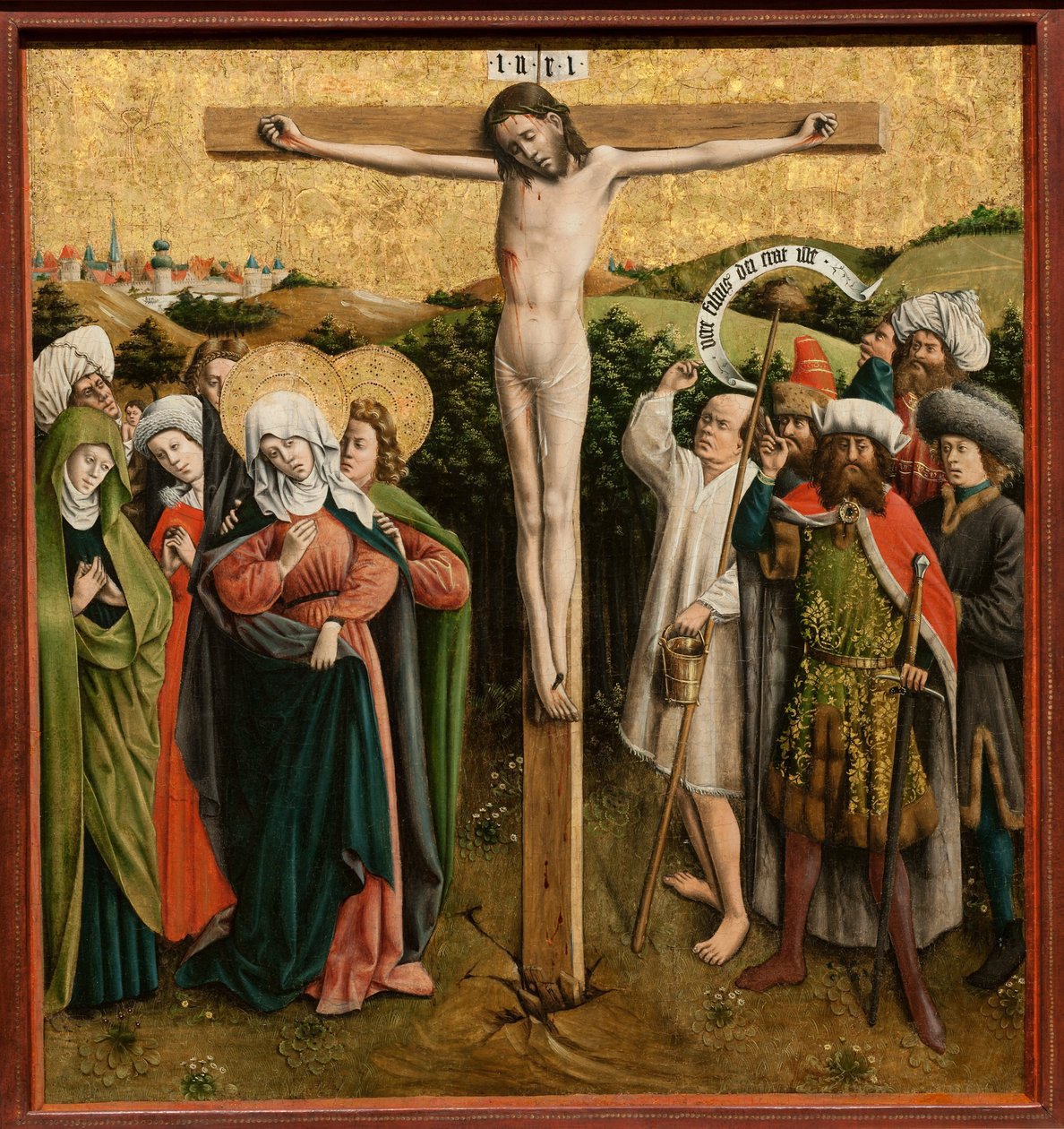 Alttaritaulu Kristuksen kärsimys, n. 1440-luku (öljyä ja kultaa puulle). tekijältä Master of the Schlägl Altarpiece