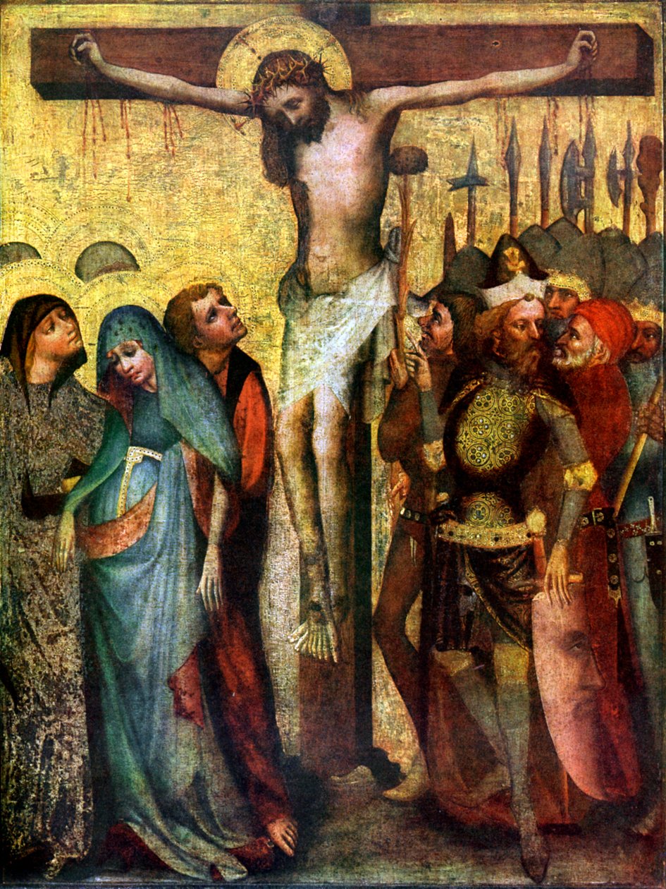 Ristiinnaulitseminen, ennen vuotta 1400 1955 tekijältä Master of the Trebon Altarpiece