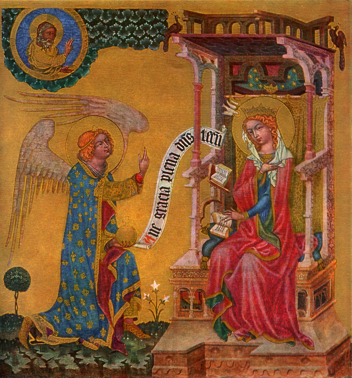 "Neitsyt Marian ilmestys", c1350 1955. tekijältä Master of the Vyssi Brod Altar