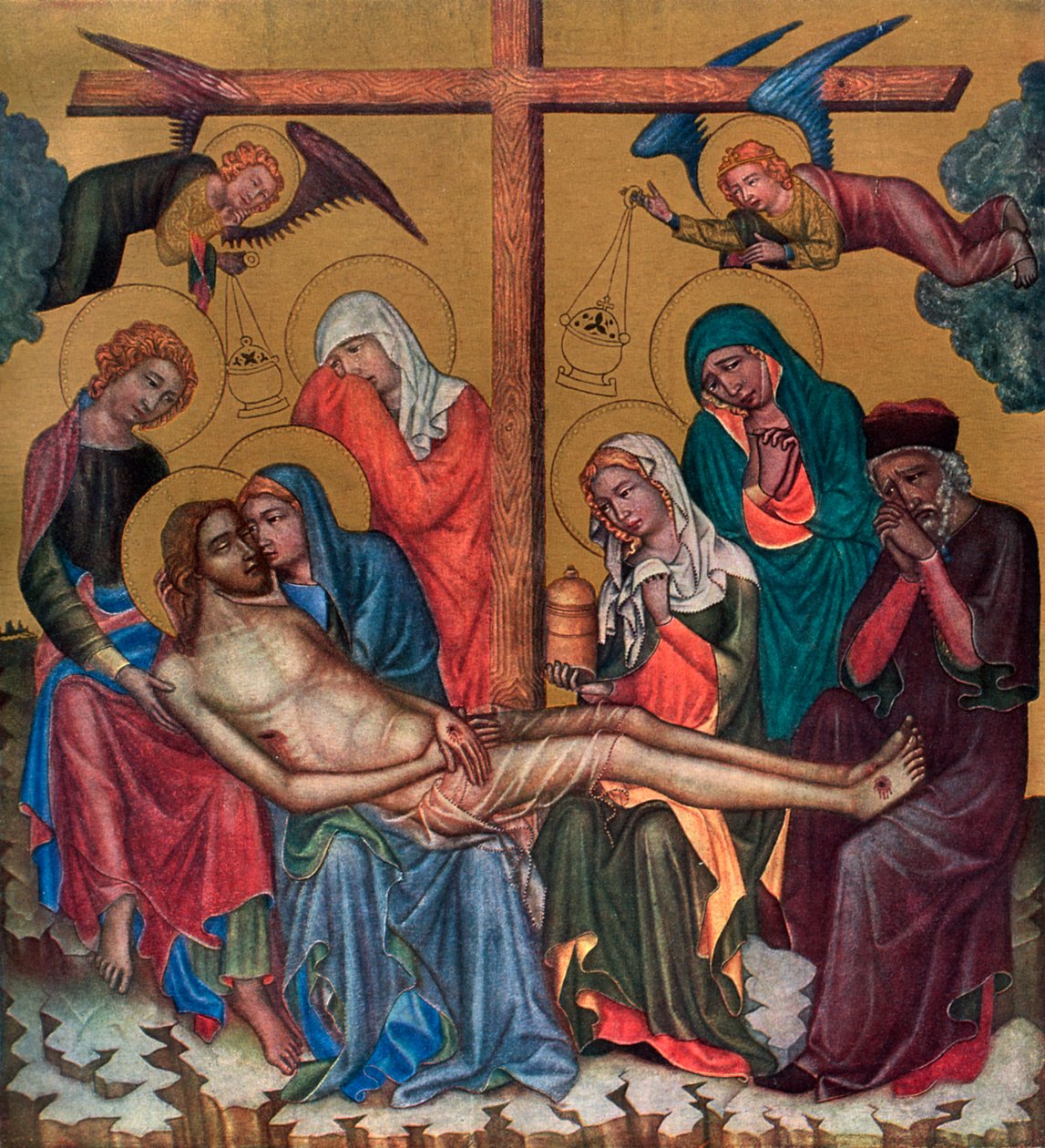 "Valitti Kristuksen puolesta", c1350 1955. tekijältä Master of the Vyssi Brod Altar