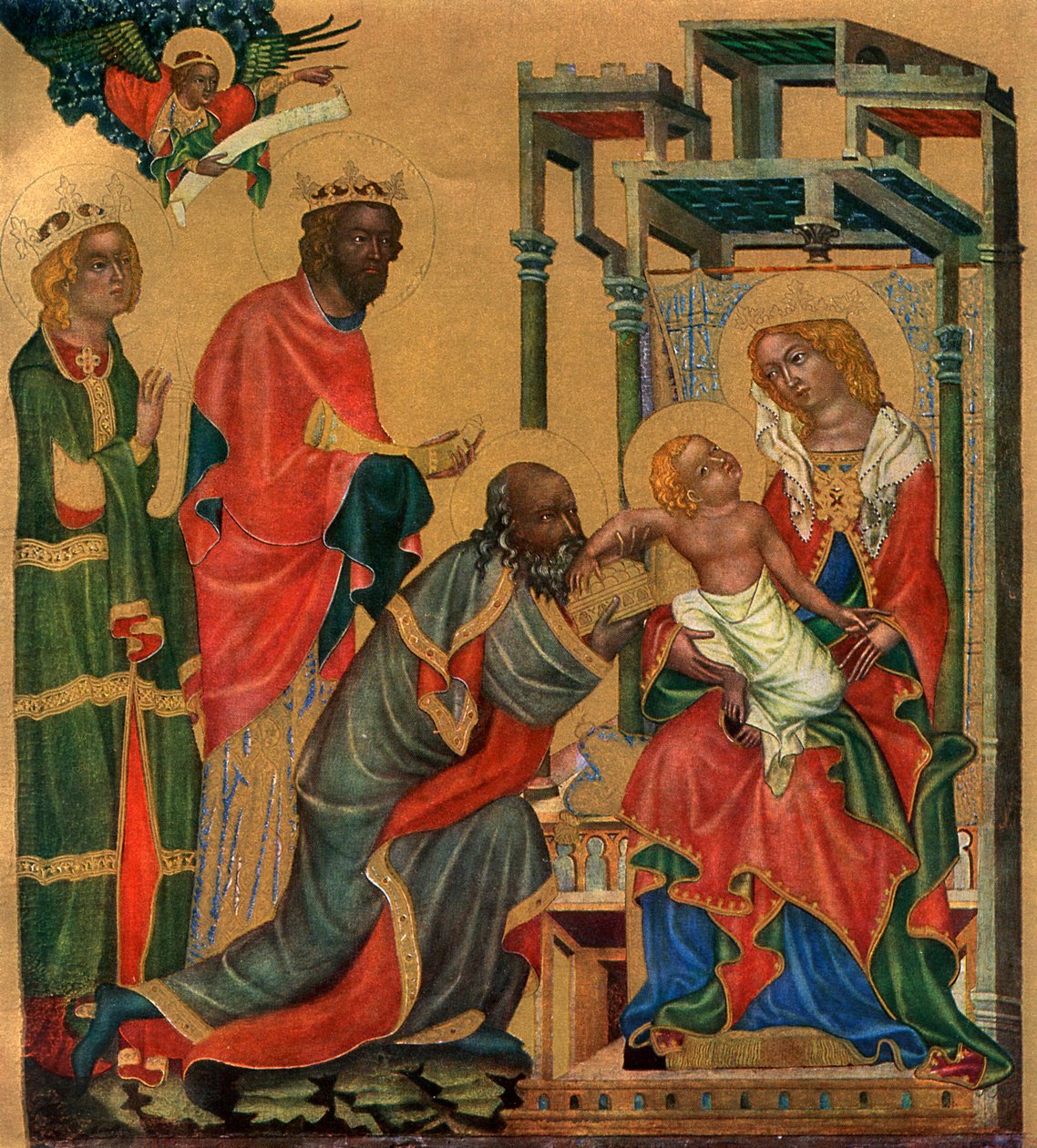 The Adoration of the Magi, c1350 1955. tekijältä Master of the Vyssi Brod Altar