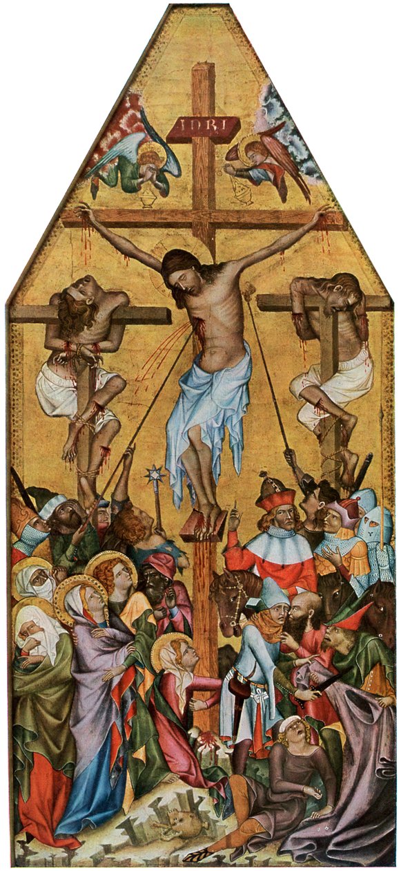 "Kaufmannin ristiinnaulitseminen", c1350 1955. tekijältä Master of the Vyssi Brod Altar