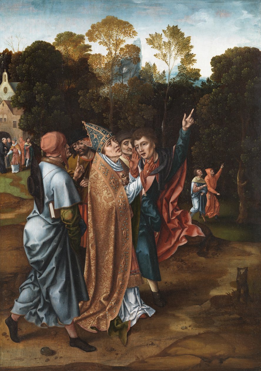 Piispan visio, n. 1510-20 tekijältä Master of the von Groote Adoration