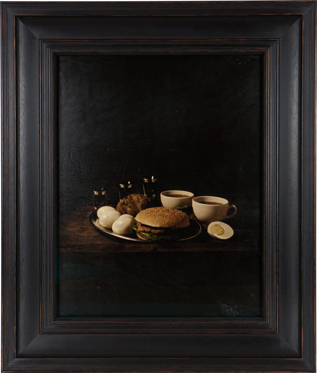 Last Meal on Death Row, Gary Gilmore, 2012 (Digitaalinen siirtopainatus vuohennahkapergamentille) tekijältä Mat Collishaw