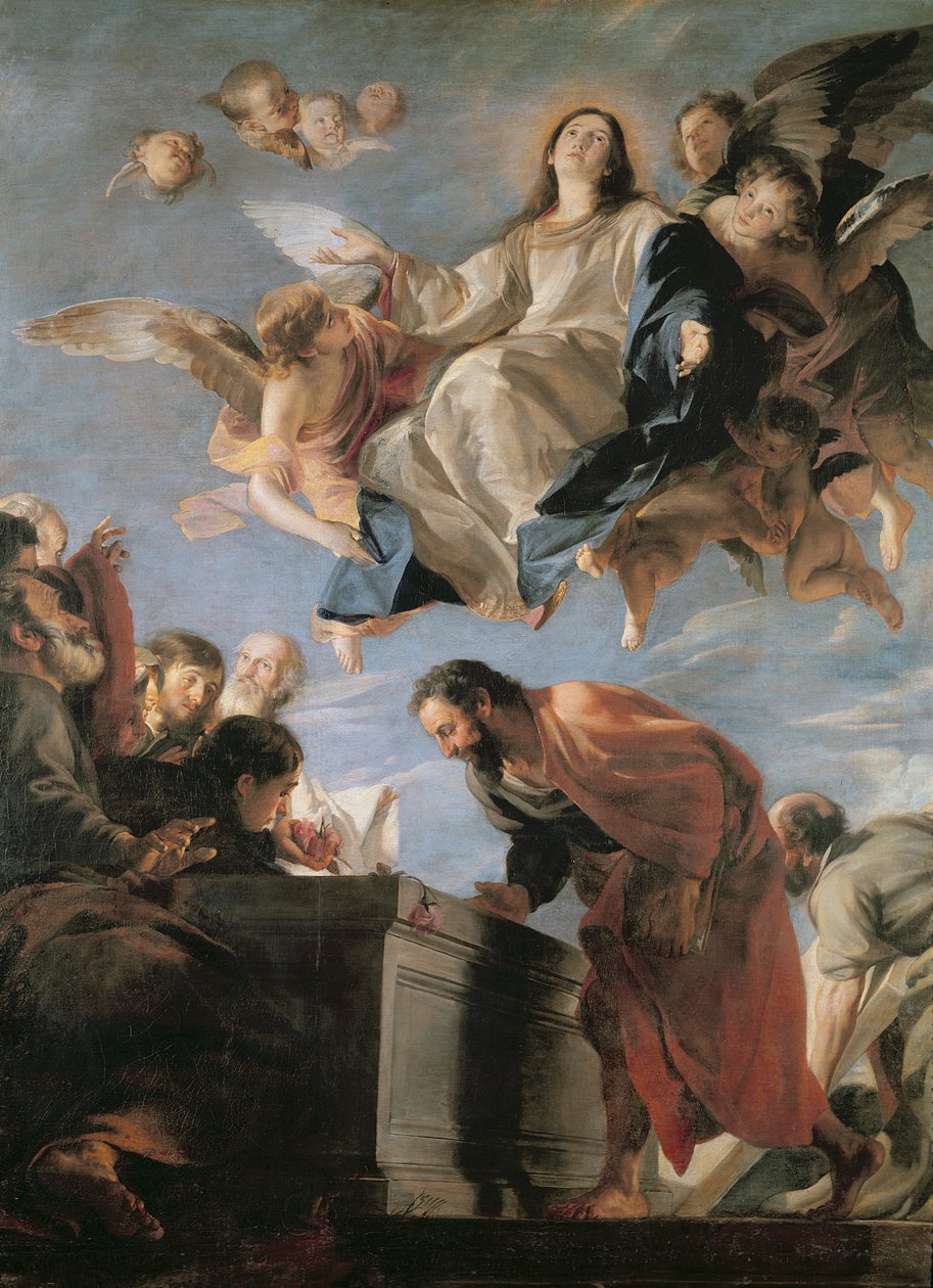 Neitsyt Marian taivaaseenastuminen, 1673 tekijältä Mateo Cerezo