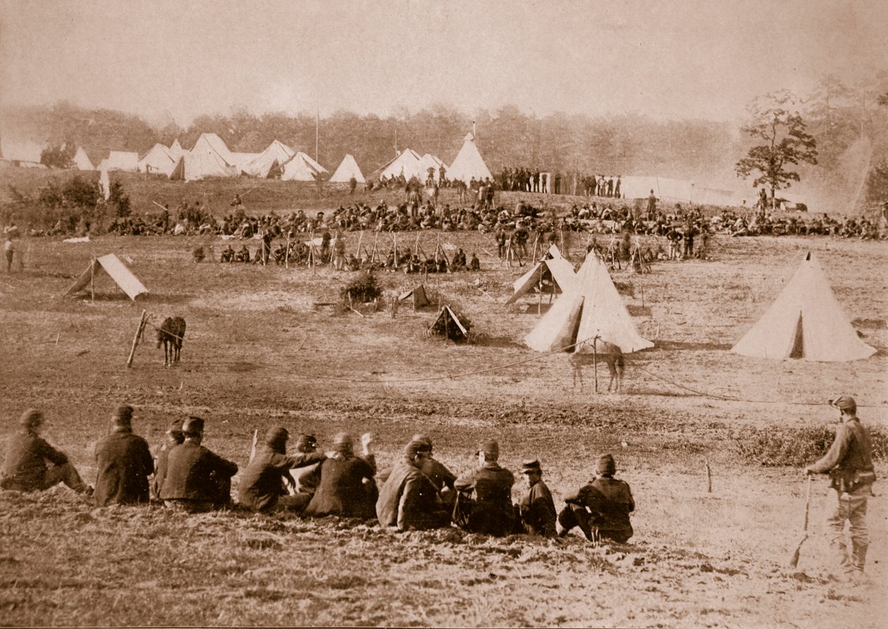 Konfederaation vankien leiri, 1861-65 tekijältä Mathew B. Brady