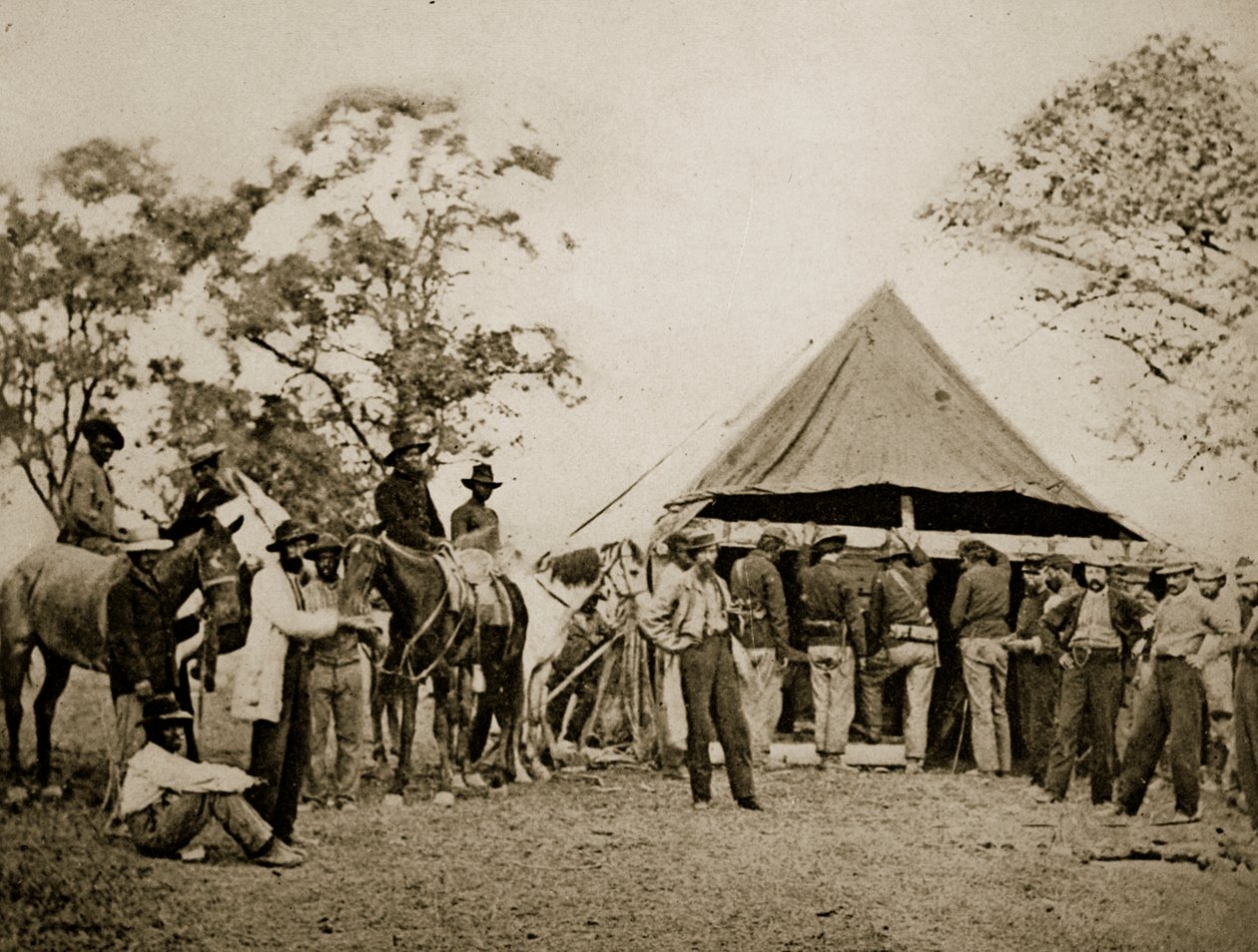 Ruokaloiden täyttäminen, 1861-65 tekijältä Mathew B. Brady
