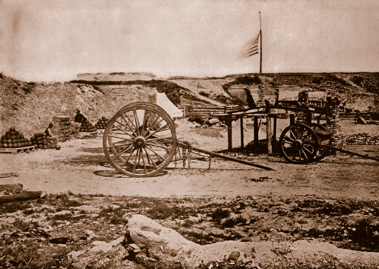 Fort Johnson, Charleston, Etelä-Carolina, 1861-65 tekijältä Mathew B. Brady