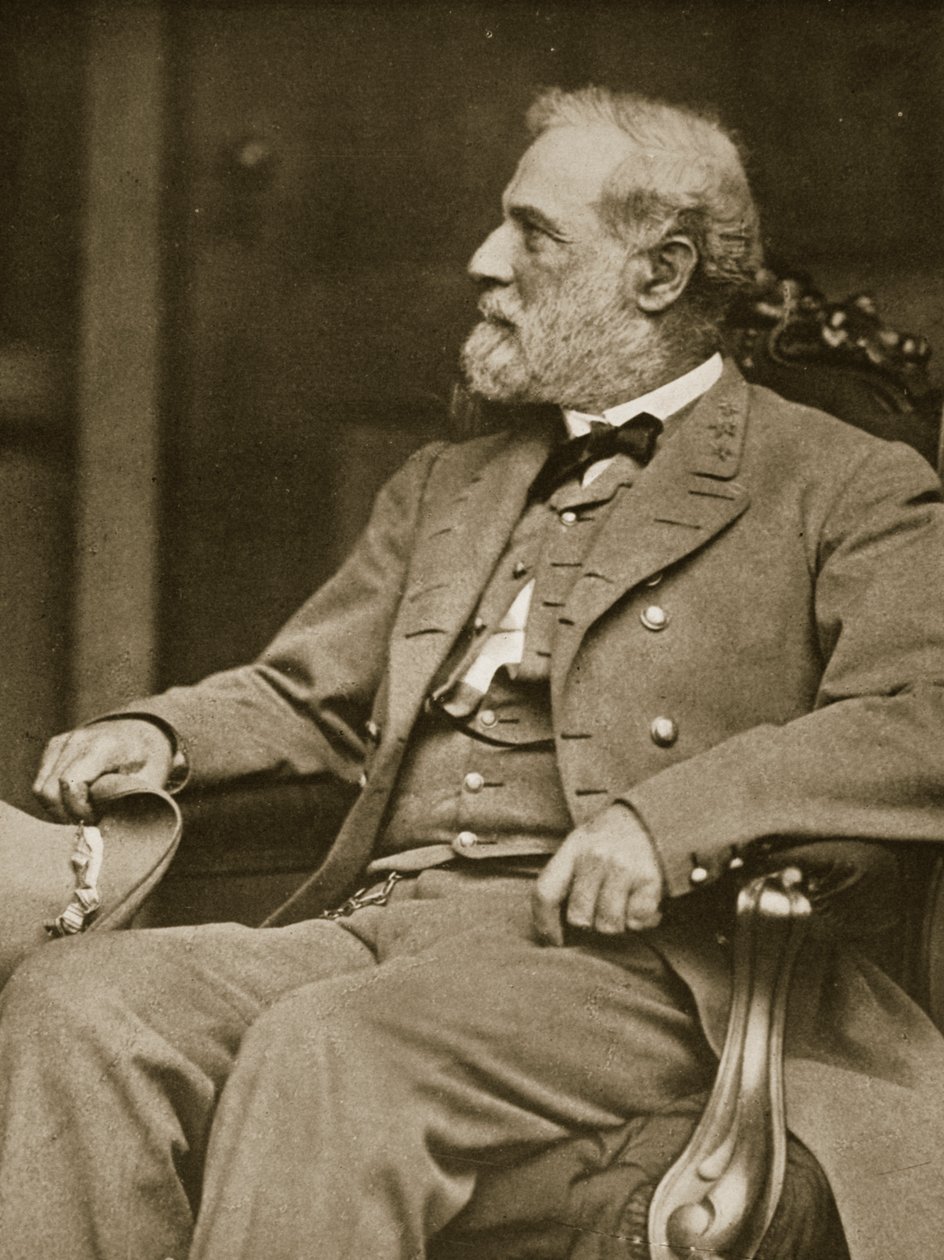 Kenraali Robert E. Lee talossaan Richmondissa huhtikuussa 1865 tekijältä Mathew B. Brady