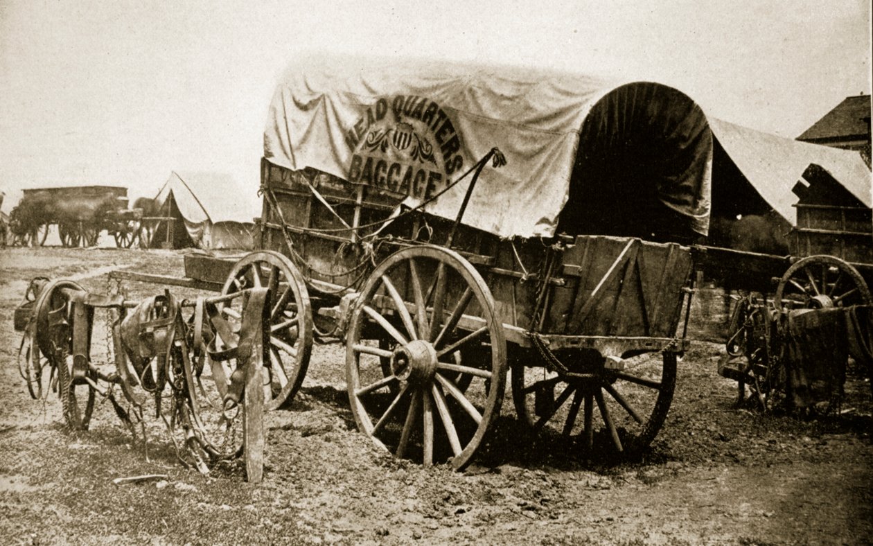 Kenraali U. S. Grantin matkatavaravaunut, 1861-65 tekijältä Mathew B. Brady