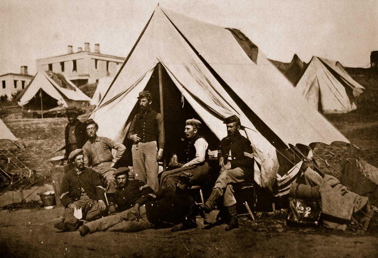 22. New Yorkin vapaaehtoisten ryhmä, 1861-65 (seepiakuva) tekijältä Mathew B. Brady