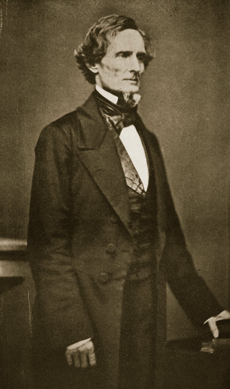 Jefferson Davis, eteläisen konfederaation presidentti, 1859-60 tekijältä Mathew B. Brady