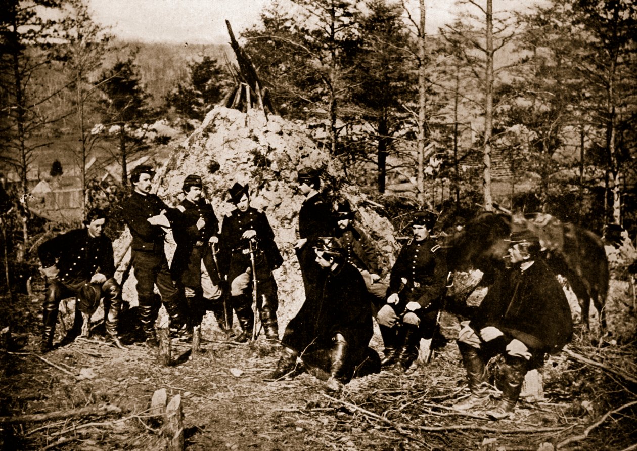 164. ja 170. New York Volunteersin upseerit, 1861-65 tekijältä Mathew B. Brady