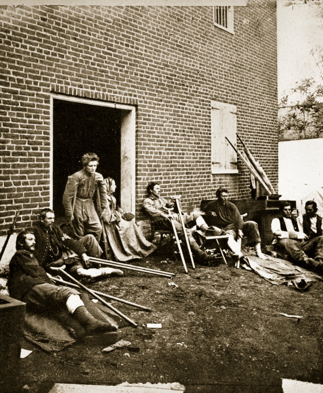 Unioni haavoittui Fredericksburgissa, Virginiassa, 1863 tekijältä Mathew B. Brady