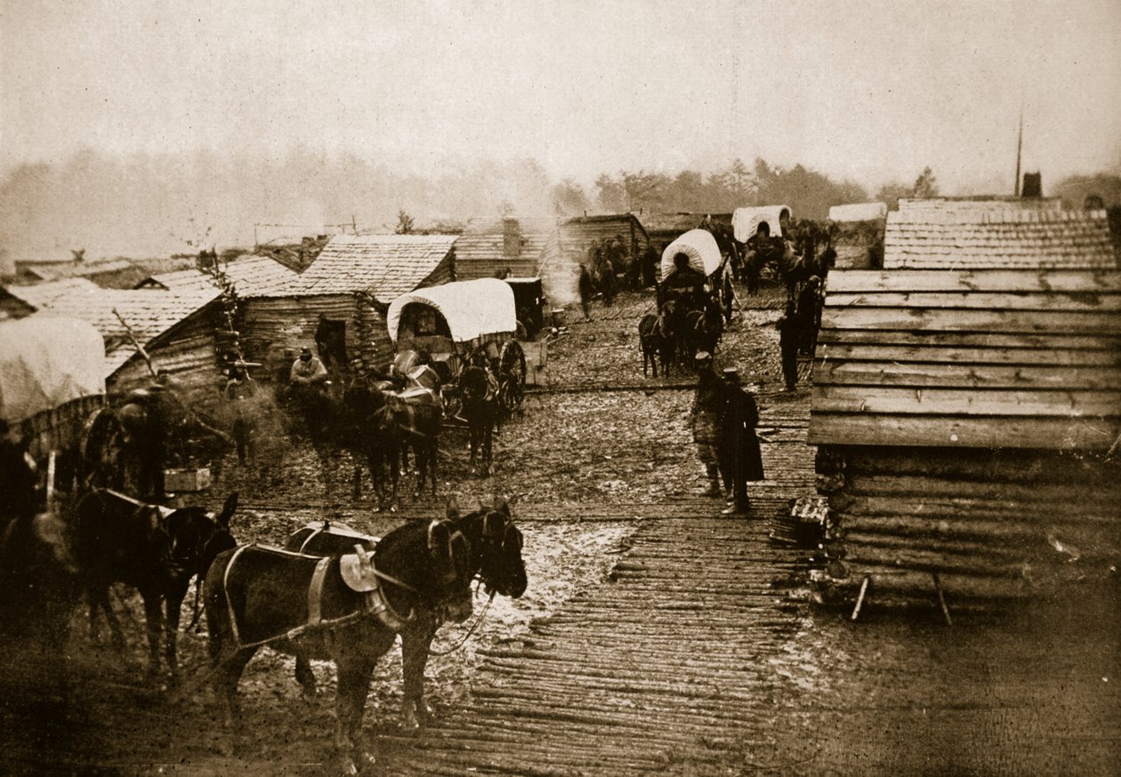 Winter Quarters ja Corduroy Road, 1861-65 tekijältä Mathew B. Brady
