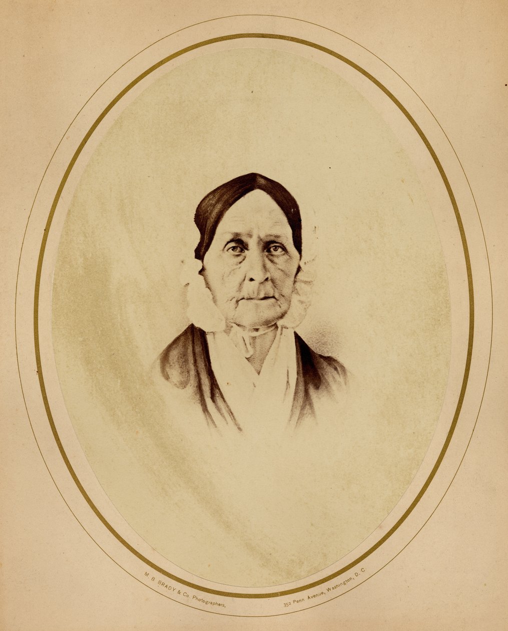 Barbara Frietchie (1766-1862), unionisti sisällissodan aikana, aiheena John Greenleaf Whittierin runo (albumiprintti) tekijältä Mathew B. Brady