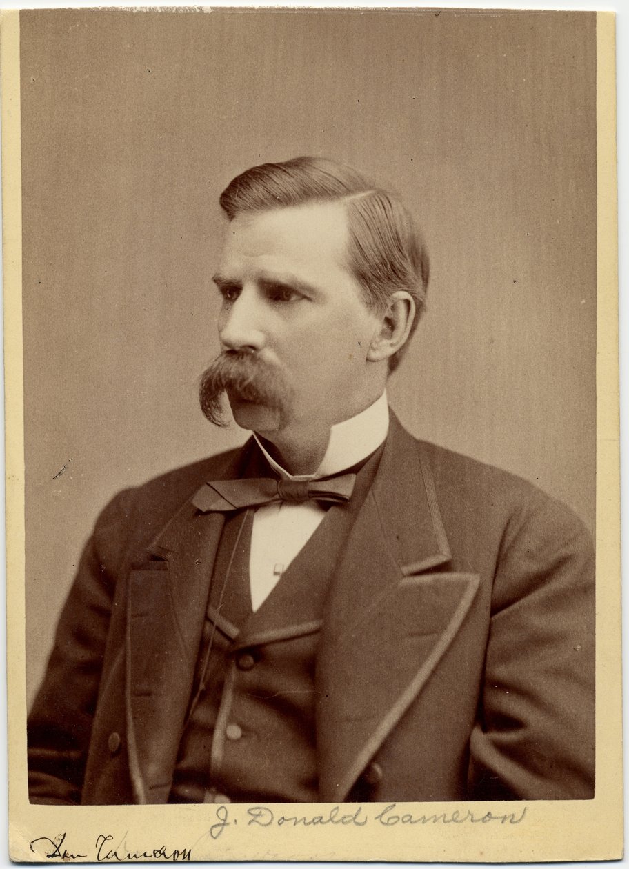 James Donald Cameron (1833-1918), amerikkalainen poliitikko, 32. Yhdysvaltain ulkoministeri (albumikuva) tekijältä Mathew B. Brady
