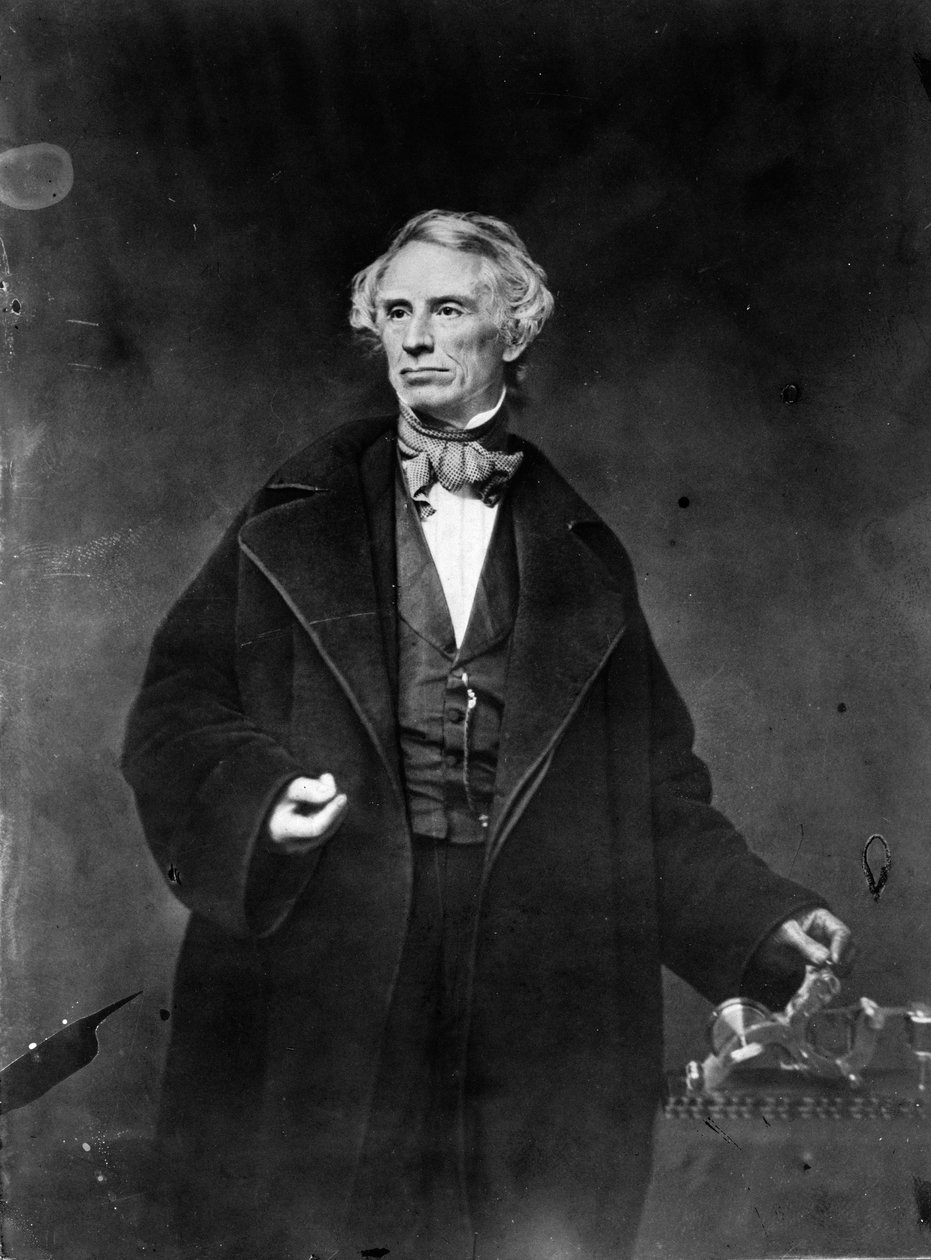 Samuel Morse ja hänen nauhurinsa, 1857 tekijältä Mathew B. Brady