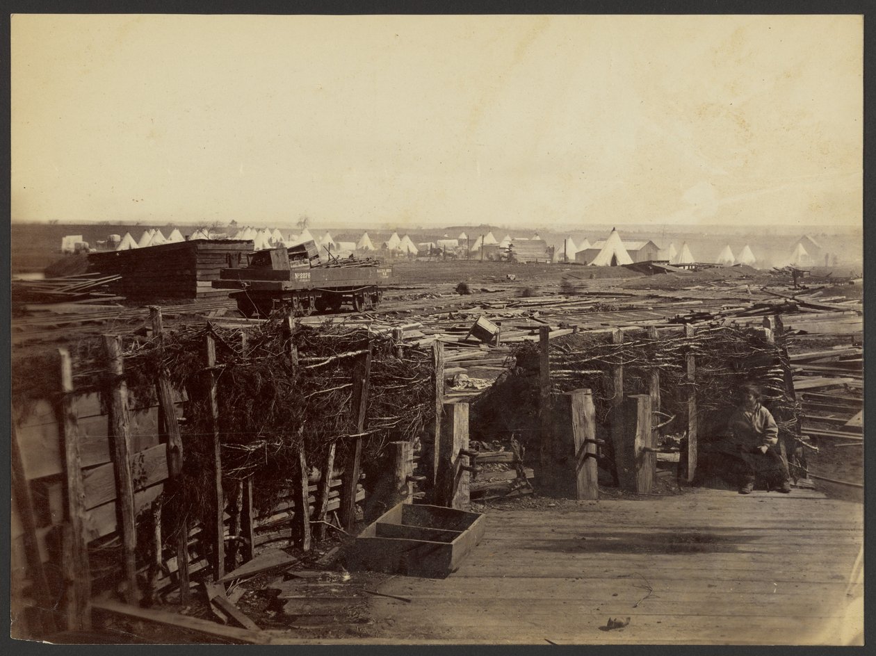 [Linnoitukset, Manassas, miehitetty 13. joukkueen toimesta] tekijältä Mathew B. Brady