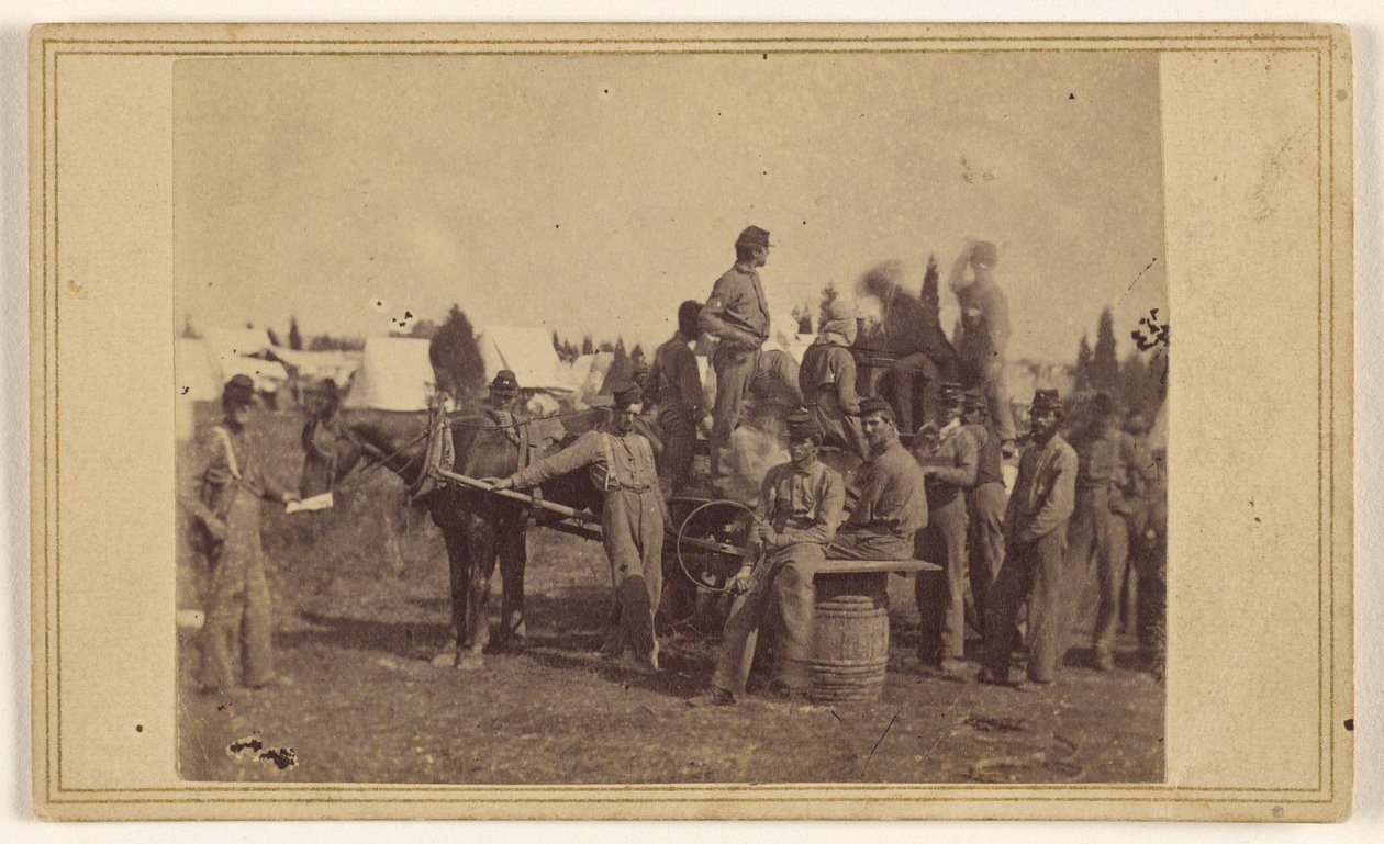 [Ft. Runyonin uudisasukkaat] tekijältä Mathew B. Brady