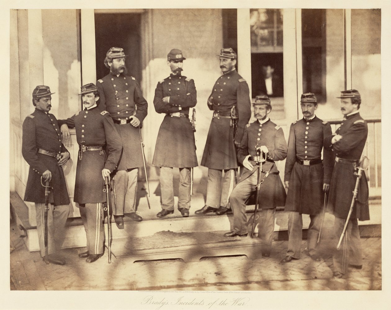 Upseerit, 71. rykmentti, New Yorkin jalkaväki tekijältä Mathew B. Brady