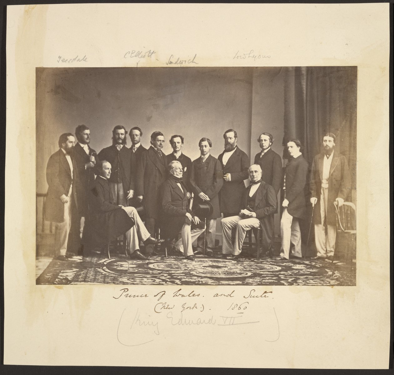 Prince of Wales ja sviitti (New York). 1860 tekijältä Mathew B. Brady