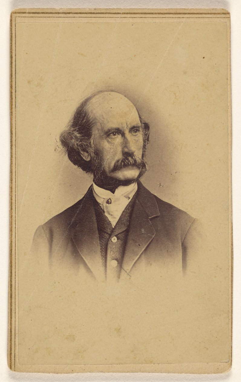 [Tuntematon kalju mies, jolla on viikset, painettu vinjettityyliin] tekijältä Mathew B. Brady