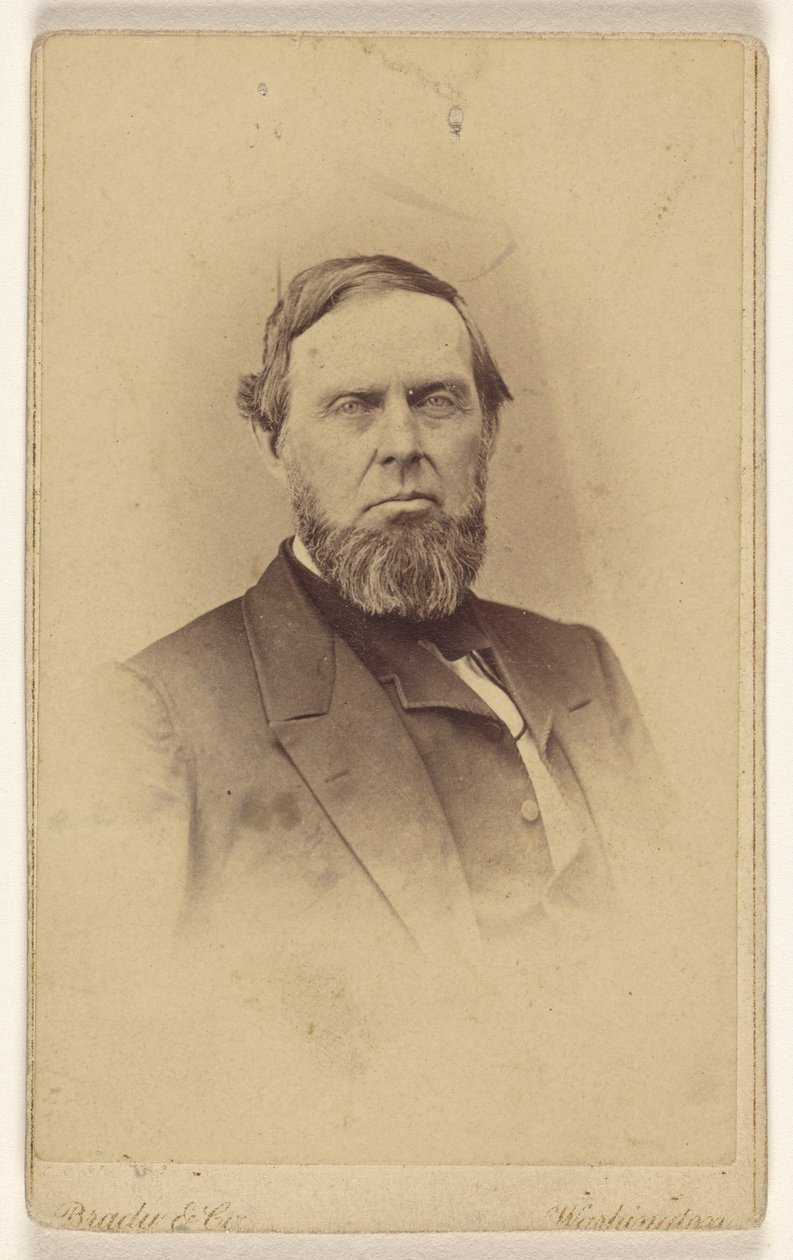 [Tunnistamaton parrakas mies, kuvattu vignettityylisesti] tekijältä Mathew B. Brady