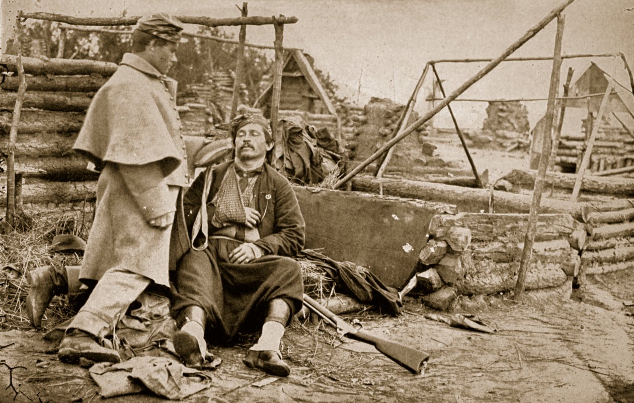Haavoittunut zouave, 1861-65 tekijältä Mathew B. Brady