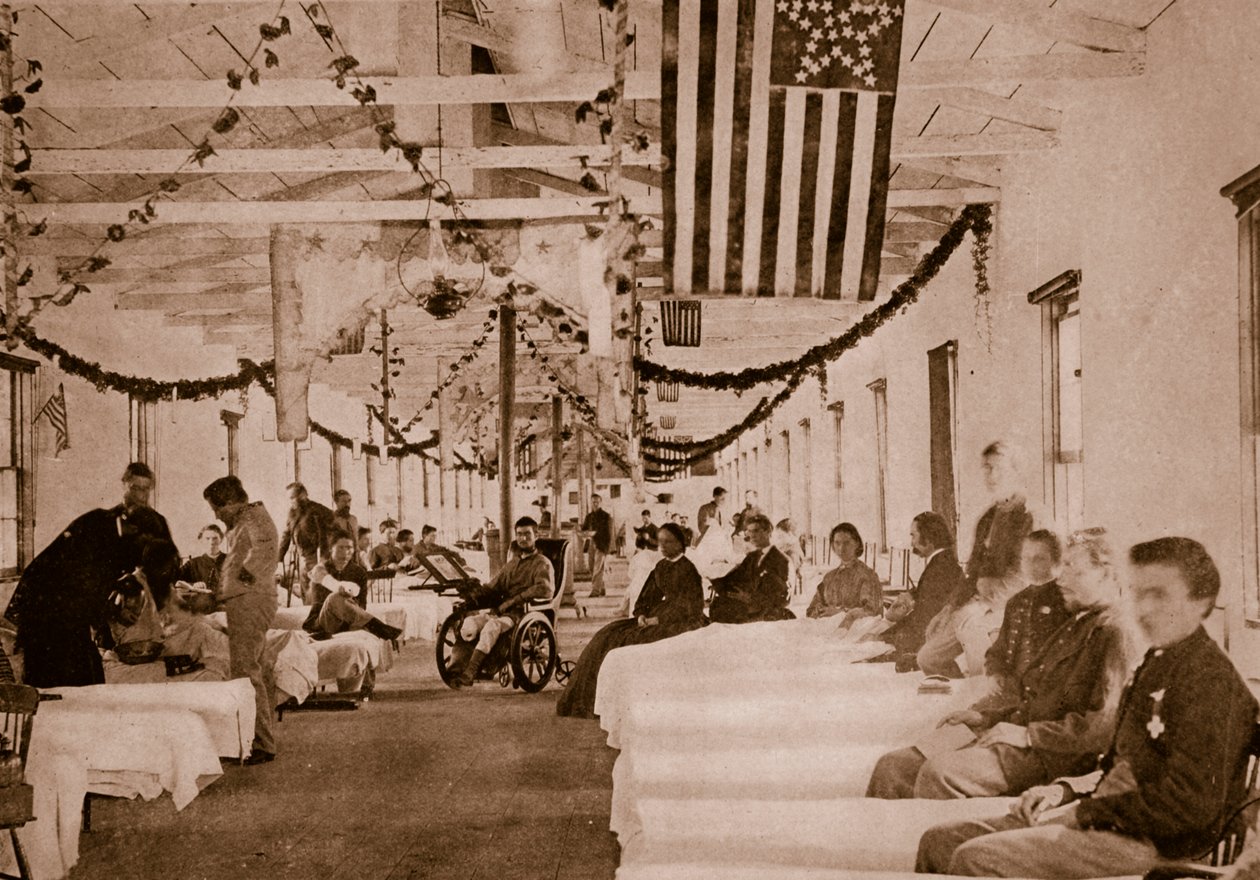Army Hospital lähellä Washington, DC, 1861-65 tekijältä Mathew B. Brady