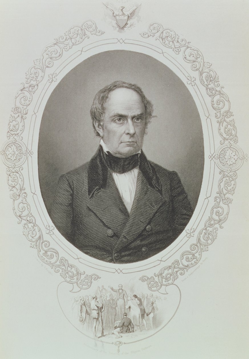 Daniel Webster, "The History of the United States", voi. II, Charles Mackay, kaivertanut T. Knight daguerrotyypistä (kaiverrus) tekijältä Mathew B. Brady