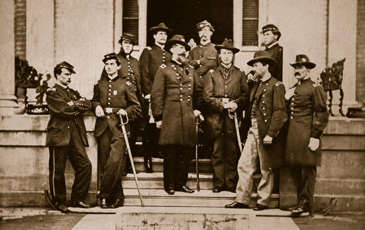 Kenraali O. B. Wilcox ja esikunta, 1861-65 tekijältä Mathew B. Brady