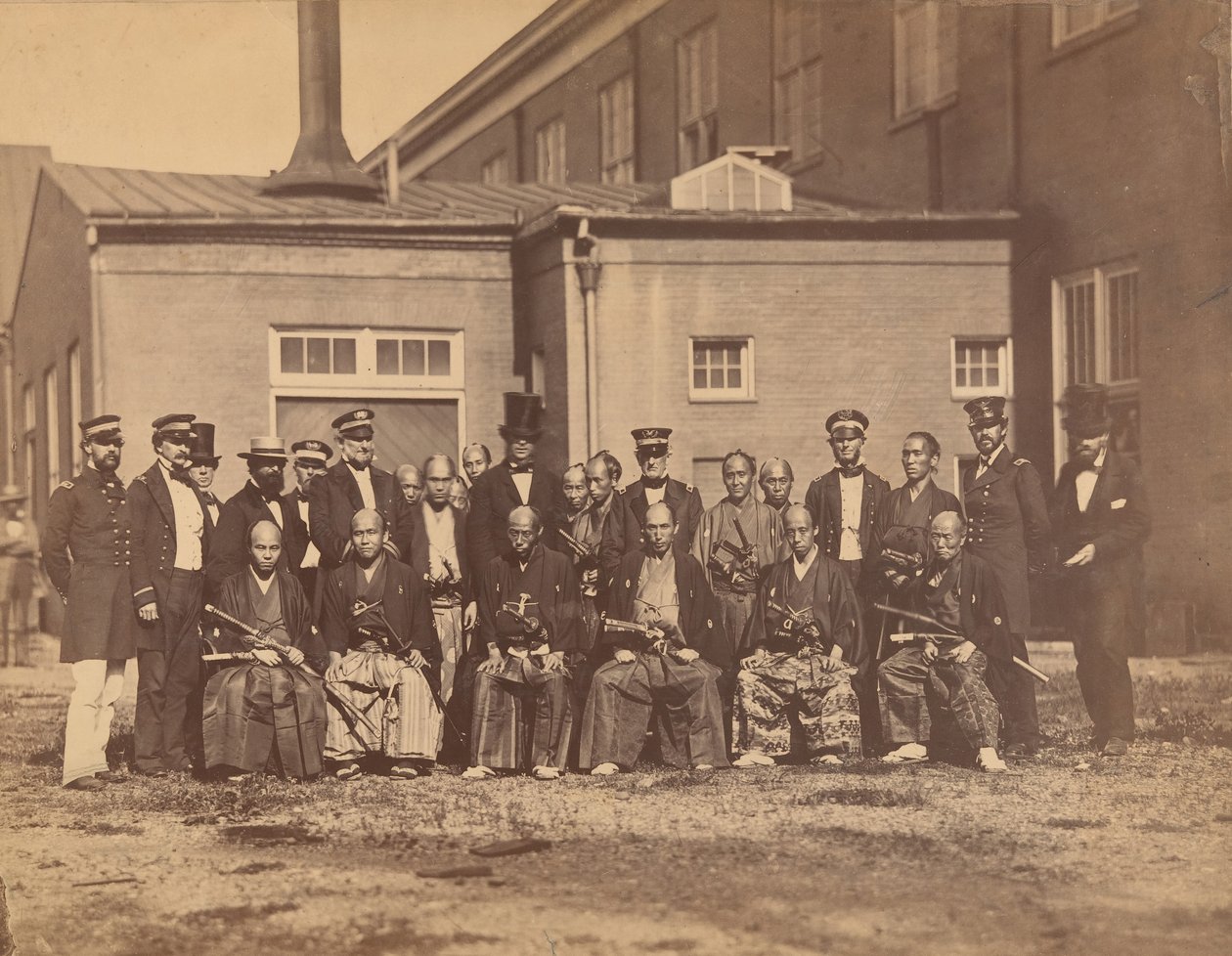 [Japanin suurlähetystö, Navy Yard, Washington, DC], 1860. tekijältä Mathew Brady