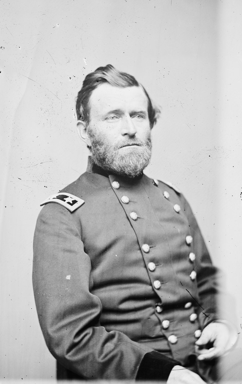 Kenraalimajuri Ulysses S. Grant, liittovaltion armeijan upseeri, 1861-5 tekijältä Mathew B. Brady