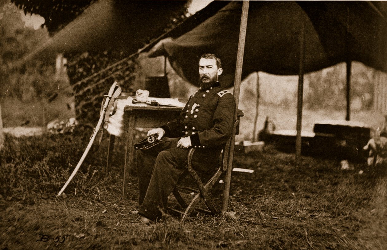 Kenraalimajuri Philip Henry Sheridan, 1864 tekijältä Mathew B. Brady