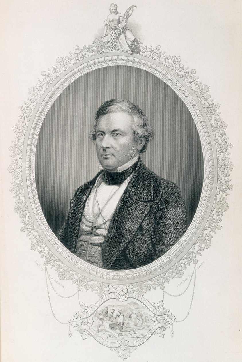 Millard Fillmore, Charles Mackayn teoksesta The History of the United States, Vol.II, kaivertanut W.J. Edwards daguerrotypiasta (kaiverrus) tekijältä Mathew B. Brady