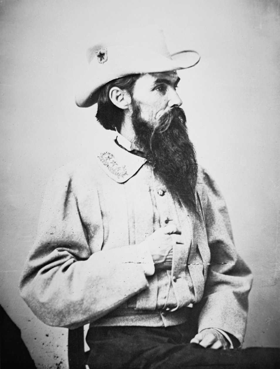 Kenraalimajuri William Mahonen muotokuva (b/w litho) tekijältä Mathew Brady