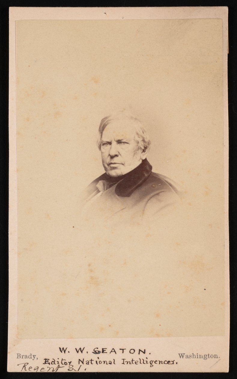 William Winston Seatonin muotokuva 1785-1866, ennen vuotta 1866. tekijältä Mathew Brady