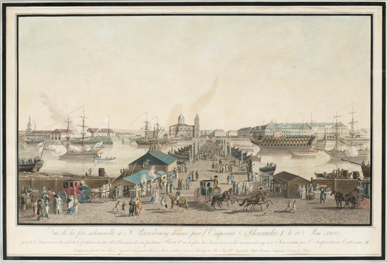 Pietarin ensimmäinen vuosipäivä kaupunkien satavuotisjuhla toukokuussa 1803 1804 tekijältä Mathias Gabriel Lory