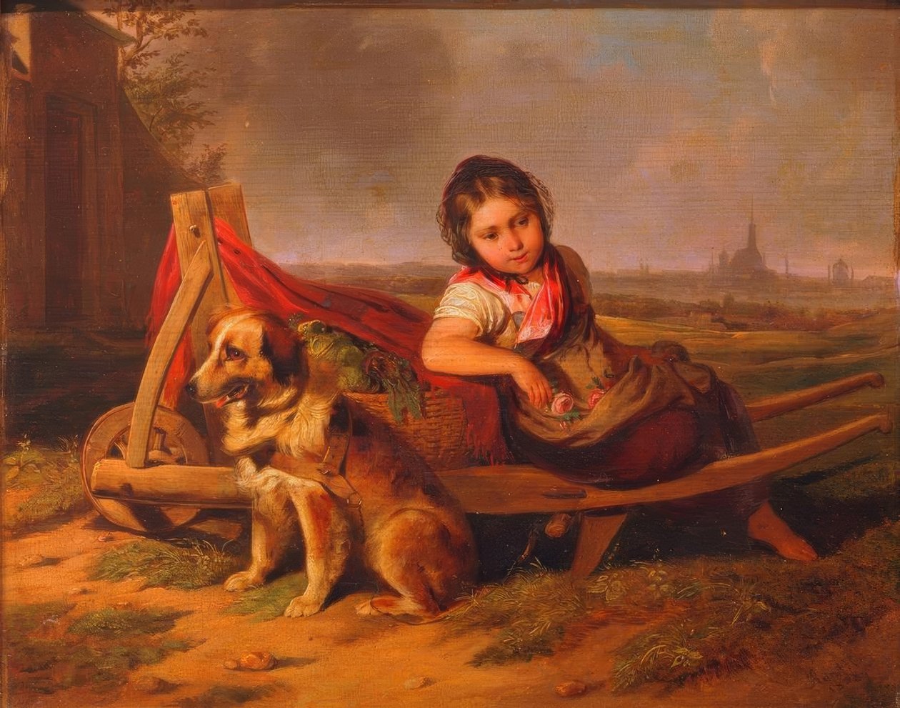 Mädchen mit Hund vor Wien tekijältä Mathias Ranftl